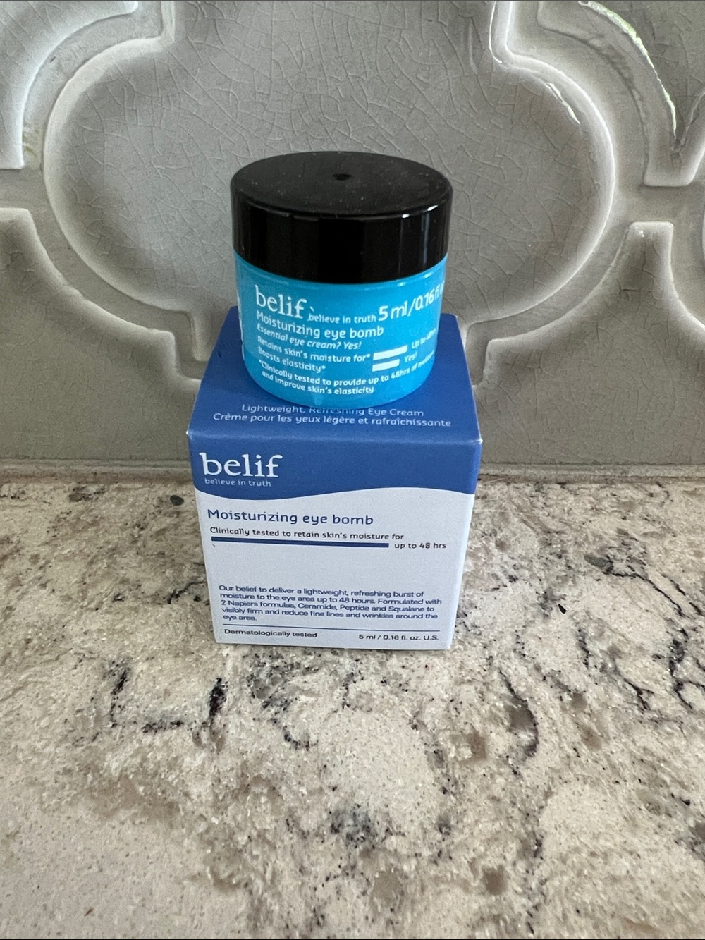 4/$14 belif Moisturizing Eye Bomb, travel size 0.16 fl oz, NEW